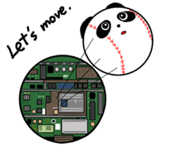 The panda in the phone sticker #5878745