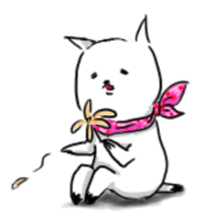 cat scarf sticker #5879480