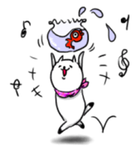 cat scarf sticker #5879498