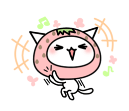 The hands of the cat Strawberry version sticker #5881112
