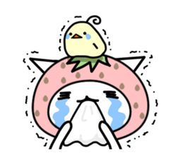 The hands of the cat Strawberry version sticker #5881114