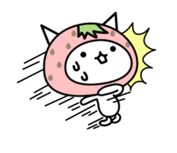 The hands of the cat Strawberry version sticker #5881116