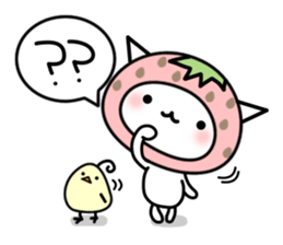 The hands of the cat Strawberry version sticker #5881117