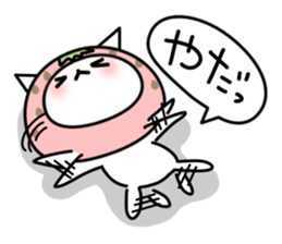 The hands of the cat Strawberry version sticker #5881134