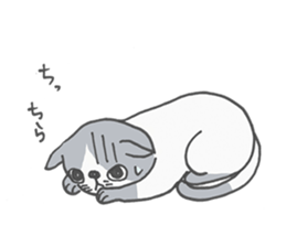 Late Cat and Waiting in vain Dog sticker #5881761