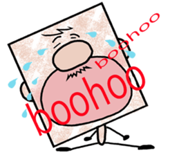 Square - Ossan - English ver. - sticker #5883136