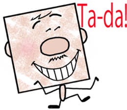 Square - Ossan - English ver. - sticker #5883143