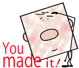 Square - Ossan - English ver. - sticker #5883146