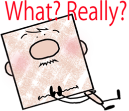 Square - Ossan - English ver. - sticker #5883149