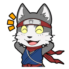 Ninja Cat HACHIWARE! sticker #5883272