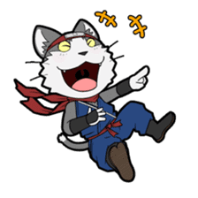 Ninja Cat HACHIWARE! sticker #5883273