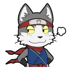 Ninja Cat HACHIWARE! sticker #5883274