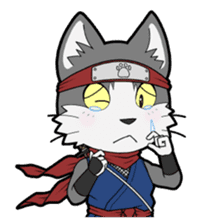 Ninja Cat HACHIWARE! sticker #5883279