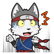 Ninja Cat HACHIWARE! sticker #5883282