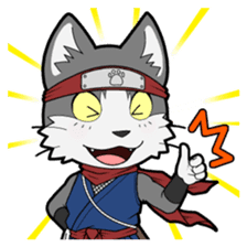 Ninja Cat HACHIWARE! sticker #5883291