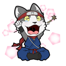 Ninja Cat HACHIWARE! sticker #5883297