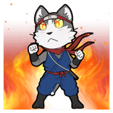 Ninja Cat HACHIWARE! sticker #5883303