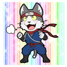 Ninja Cat HACHIWARE! sticker #5883309