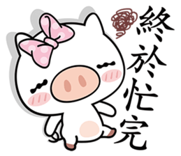 Happiness with Pig sticker #5884239