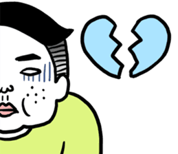 Ugly but charming man. sticker #5885407