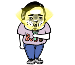 Ugly but charming man. sticker #5885411