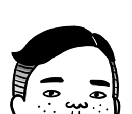 Ugly but charming man. sticker #5885414