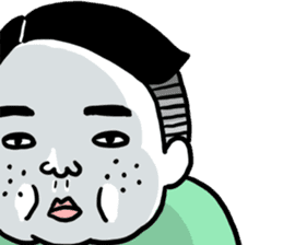 Ugly but charming man. sticker #5885415