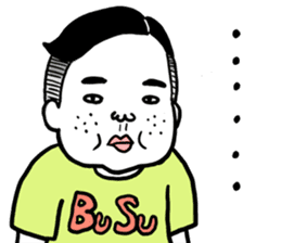 Ugly but charming man. sticker #5885416