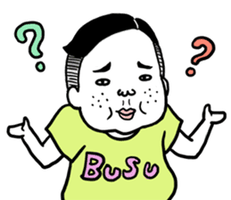 Ugly but charming man. sticker #5885424