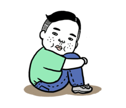 Ugly but charming man. sticker #5885430