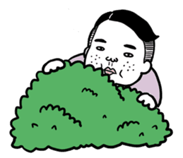 Ugly but charming man. sticker #5885431