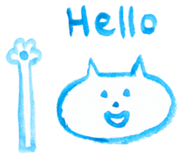 CAT (blue paint) sticker #5886912