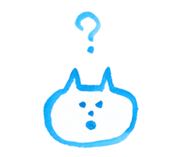 CAT (blue paint) sticker #5886919