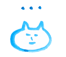 CAT (blue paint) sticker #5886944