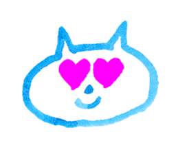 CAT (blue paint) sticker #5886950