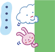 Story of rabbit and cloud sticker #5888031