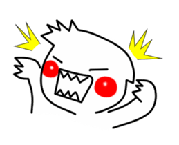 Funny white bobbed hair Vol.2 sticker #5888593