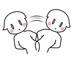 Funny white bobbed hair Vol.2 sticker #5888596