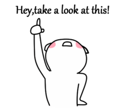 Funny white bobbed hair Vol.2 sticker #5888597