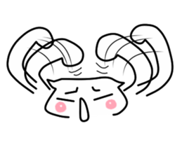 Funny white bobbed hair Vol.2 sticker #5888599