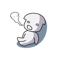 Funny white bobbed hair Vol.2 sticker #5888601