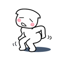 Funny white bobbed hair Vol.2 sticker #5888605