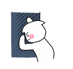 Funny white bobbed hair Vol.2 sticker #5888606