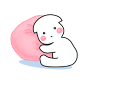 Funny white bobbed hair Vol.2 sticker #5888611