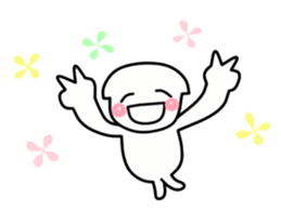 Funny white bobbed hair Vol.2 sticker #5888623