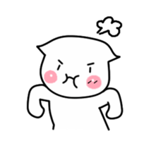 Funny white bobbed hair Vol.2 sticker #5888629