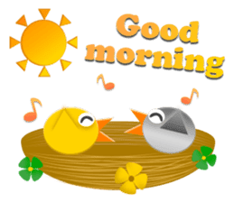 Little birds colorful stickers sticker #5888792