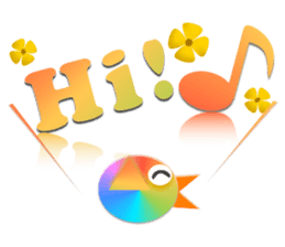 Little birds colorful stickers sticker #5888796