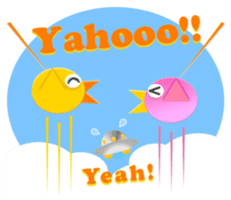 Little birds colorful stickers sticker #5888800