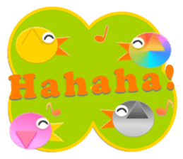 Little birds colorful stickers sticker #5888802
